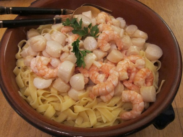 Scallops and Shrimps in Ginger