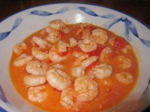 Gambas aux Tomates Cerises et à l'Ail