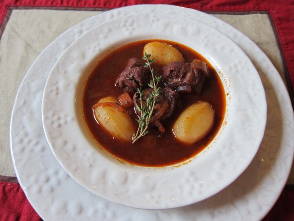 Lamb Casserole and Small Potatoes