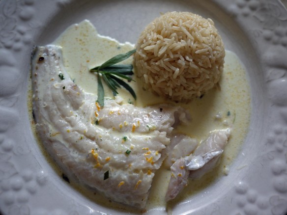 Hake with Tarragon and Orange