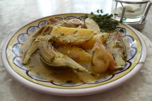 Artichokes Fricassee with Parmesan