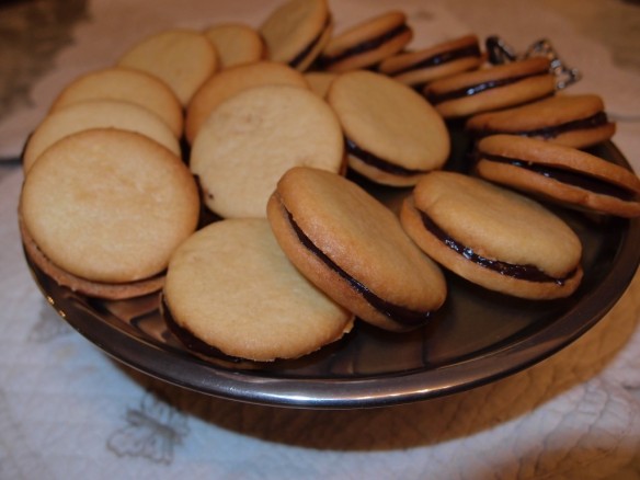 Hazelnut Biscuits with Chocolate Ganache