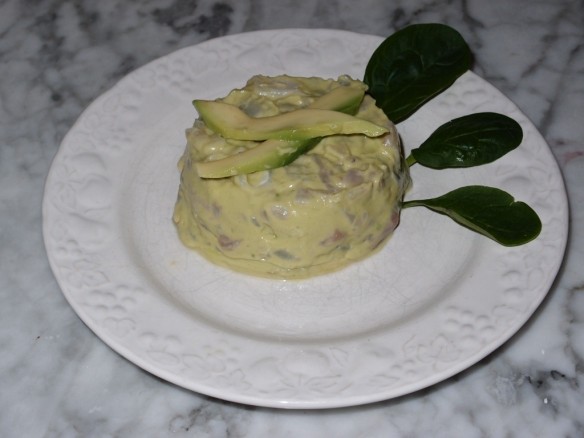 Avocado Mousse and Sea Bass Tartar