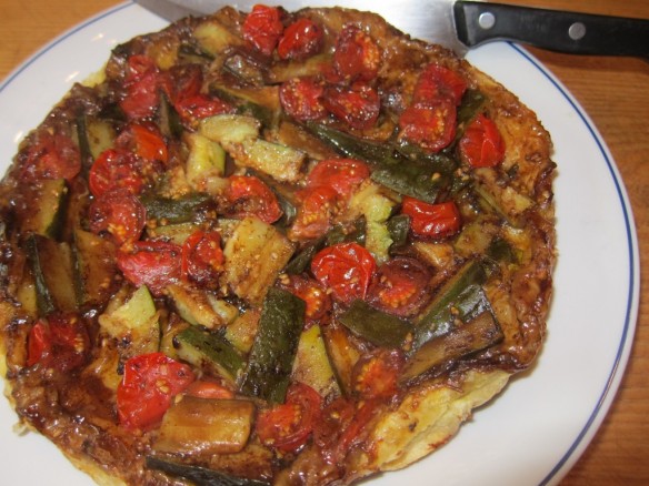 Cherry Tomato & Zucchini Tarte Tatin