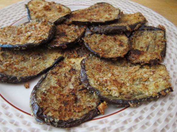 Tranches d'Aubergines Panées