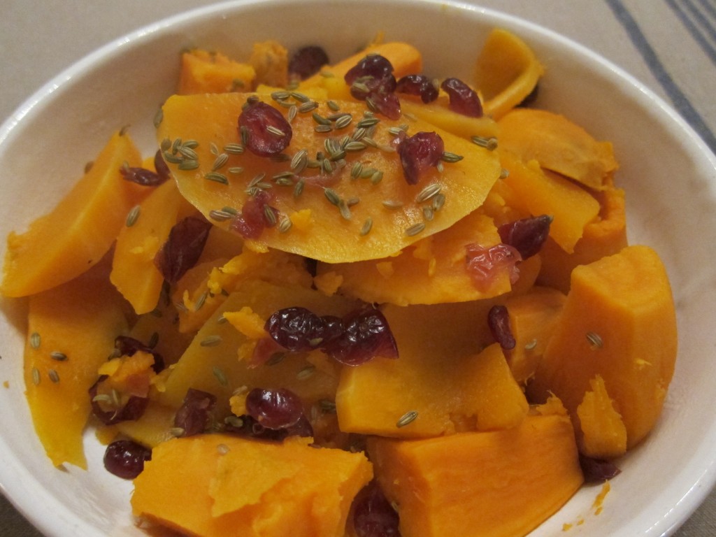 Pumpkin & Sweet Potatoes with Cranberries