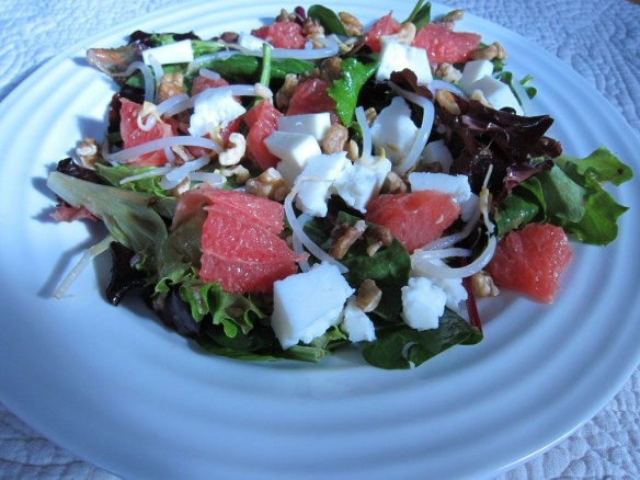 Salade Pamplemousse & Vinaigrette Chaude