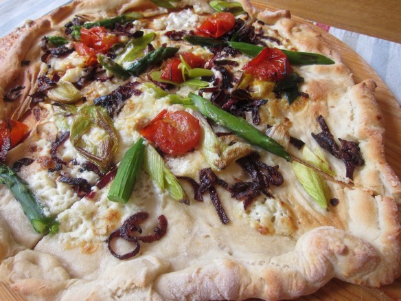 Leek & Asparagus Pizza