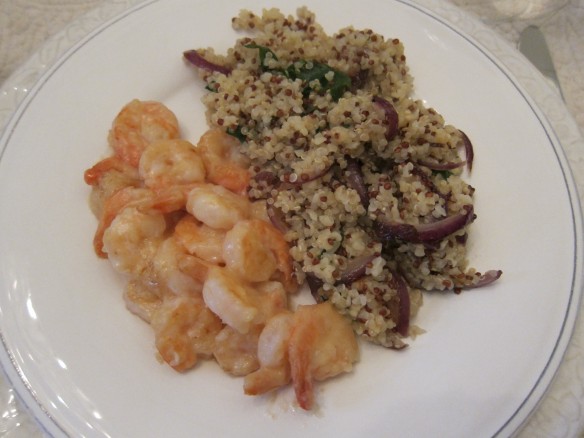 Crevettes Citronnées au Quinoa Rouge et Blanc