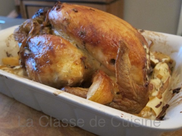 Pot Roast Chicken with Calvados & Cream