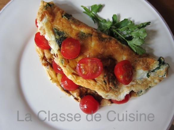 White Omelette with Tomatoes