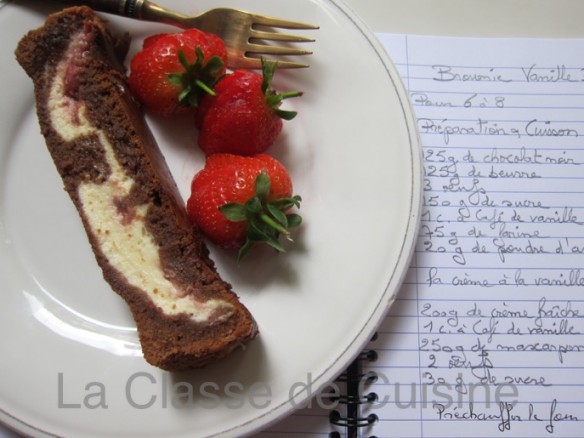 Brownie Vanille-Fraise