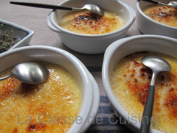 Goat Cheese and Thyme Crème Brûlée