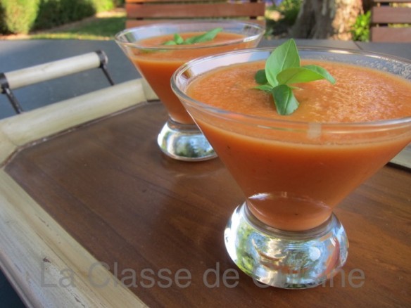 Cantaloup and Tomato Gazpacho