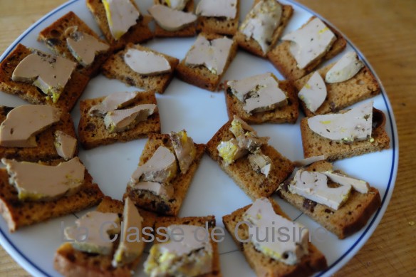 Canapés de Foie Gras et Pain d'Epices