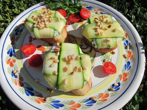 Courgette and Goat Cheese Charlotte