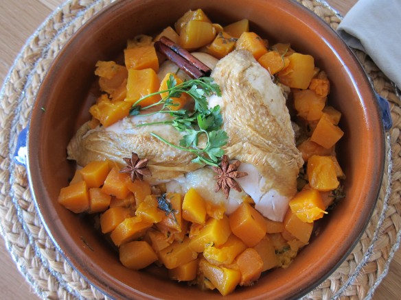 Chicken with Spices and Pumpkin Cubes