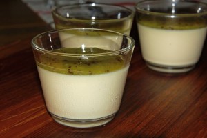 Panna Cotta au coulis de kiwi 