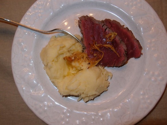 Filet de Boeuf et Purée au beurre de gingembre