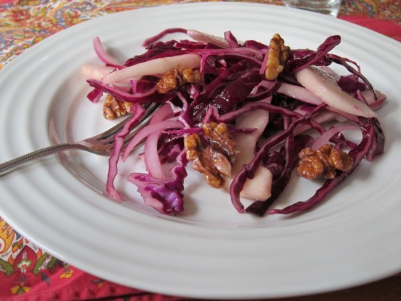 Red Cabbage Salad with Walnuts