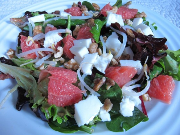 Grapefruit Salad and warm Shallot Vinaigrette