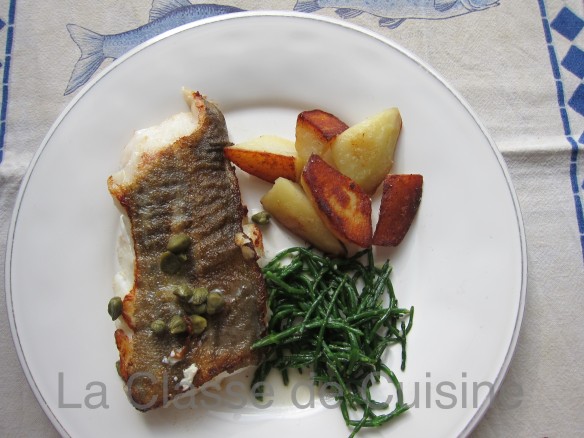 Pan fried Cod with Capers and Samphire