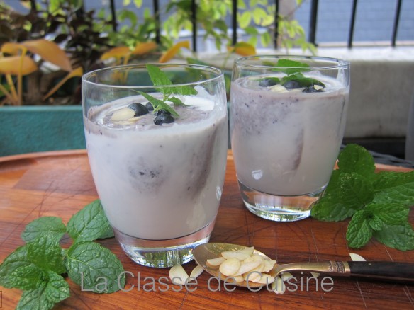 Smoothie myrtilles avec de la menthe - La Classe de Cuisine