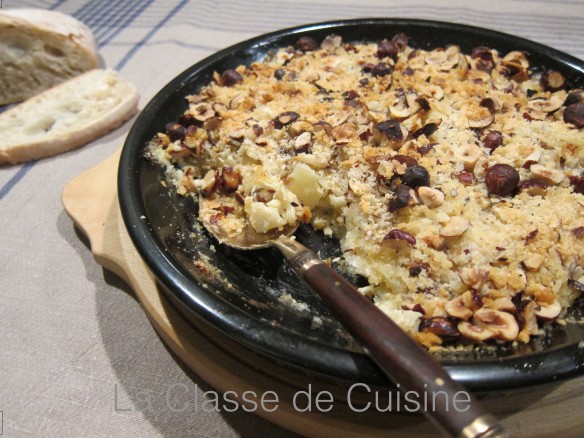 gratin panais noisettes