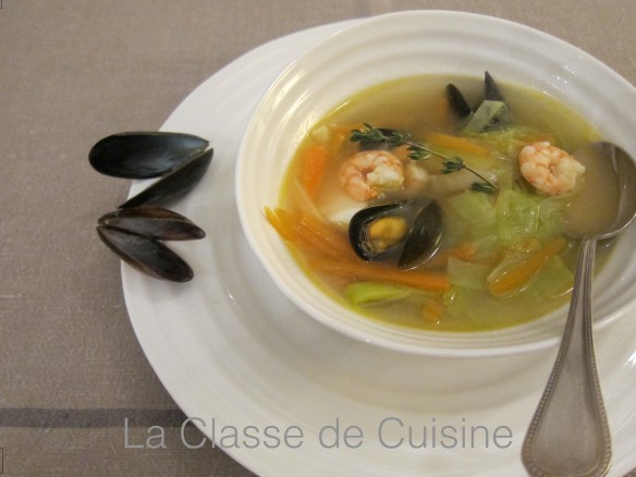 Nage de la mer aux petits legumes 