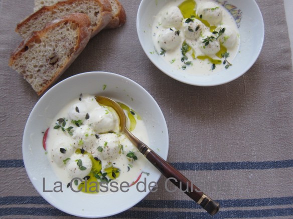 marinated mozzarella in cream and lemon