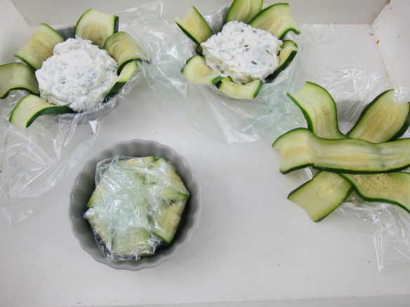 Courgette and Goat Cheese Charlotte