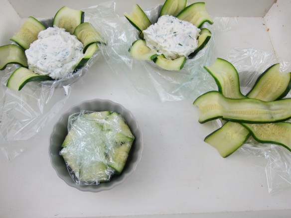 charlottes de Courgette au Chèvre Frais