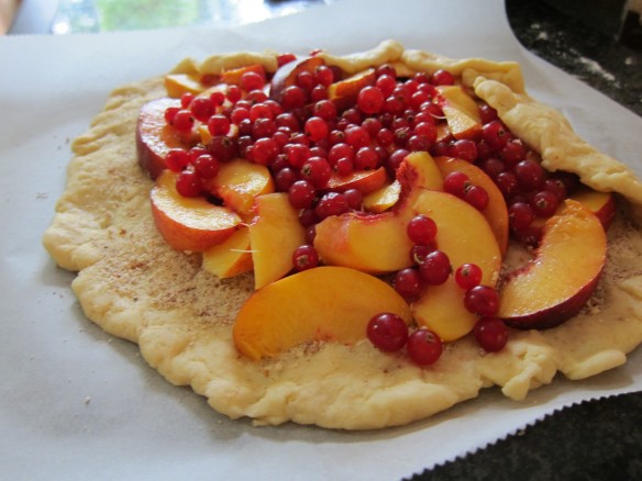 Nectarine and Red Currant Tart