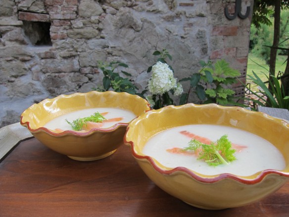 Fennel Soup with smoked Salmon