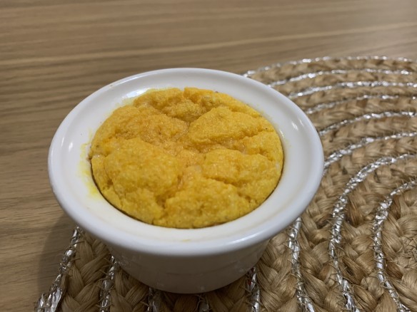 Pumpkin Carrot Soufflé with Mimolette Cheese