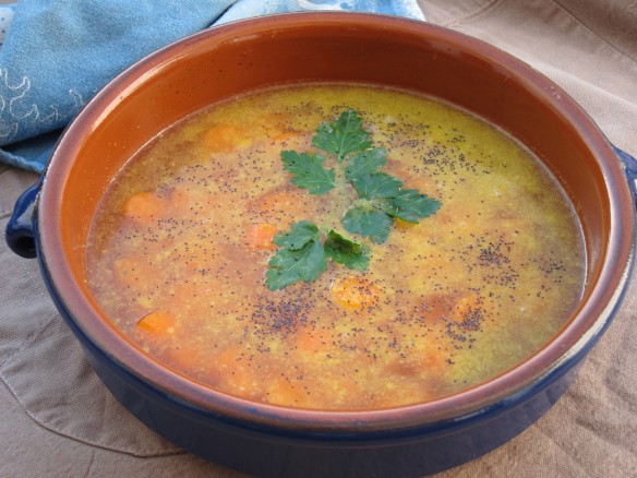 Soupe de Carottes Confites au Pavot