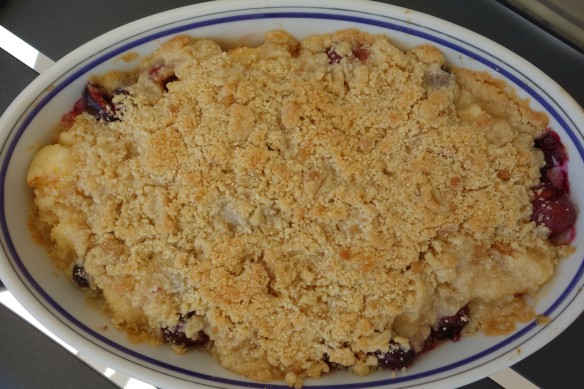 Nectarine and Cherry Crumble