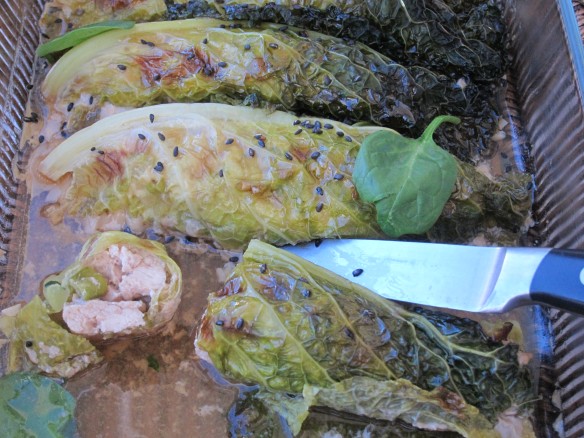 Roulés de Poulet dans leur Feuille de Chou