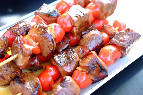 Duck Skewers in sweet and sour Sauce