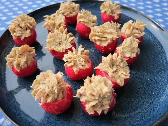 Round Radish with Pilchards Butter